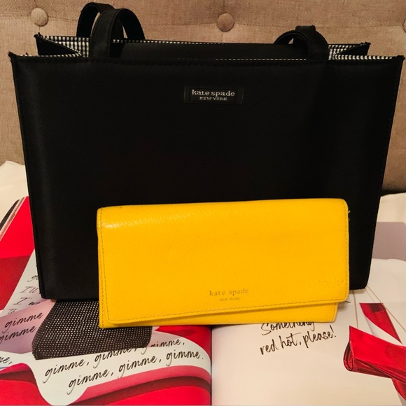 kate spade Handbags - Kate Spade Small Nylon Tote & Yellow Wallet